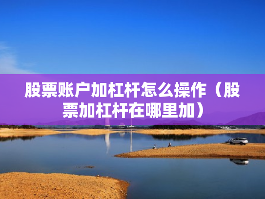 股票账户加杠杆怎么操作（股票加杠杆在哪里加）