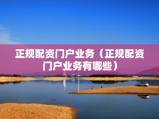 正规配资门户业务（正规配资门户业务有哪些）