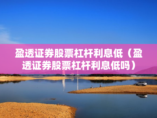盈透证券股票杠杆利息低（盈透证券股票杠杆利息低吗）