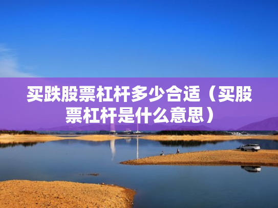 买跌股票杠杆多少合适（买股票杠杆是什么意思）